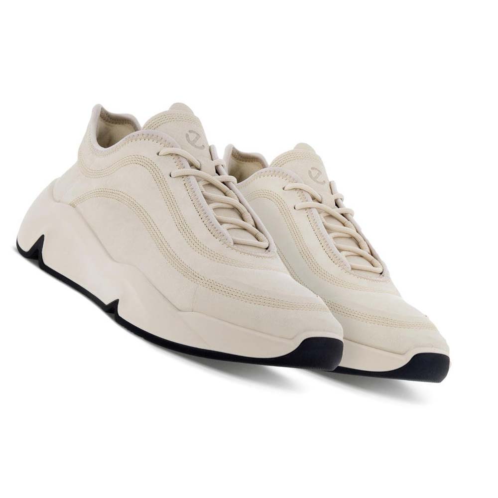 Ecco Tjock Retro Sneakers Herr Beige | SE 612NWY